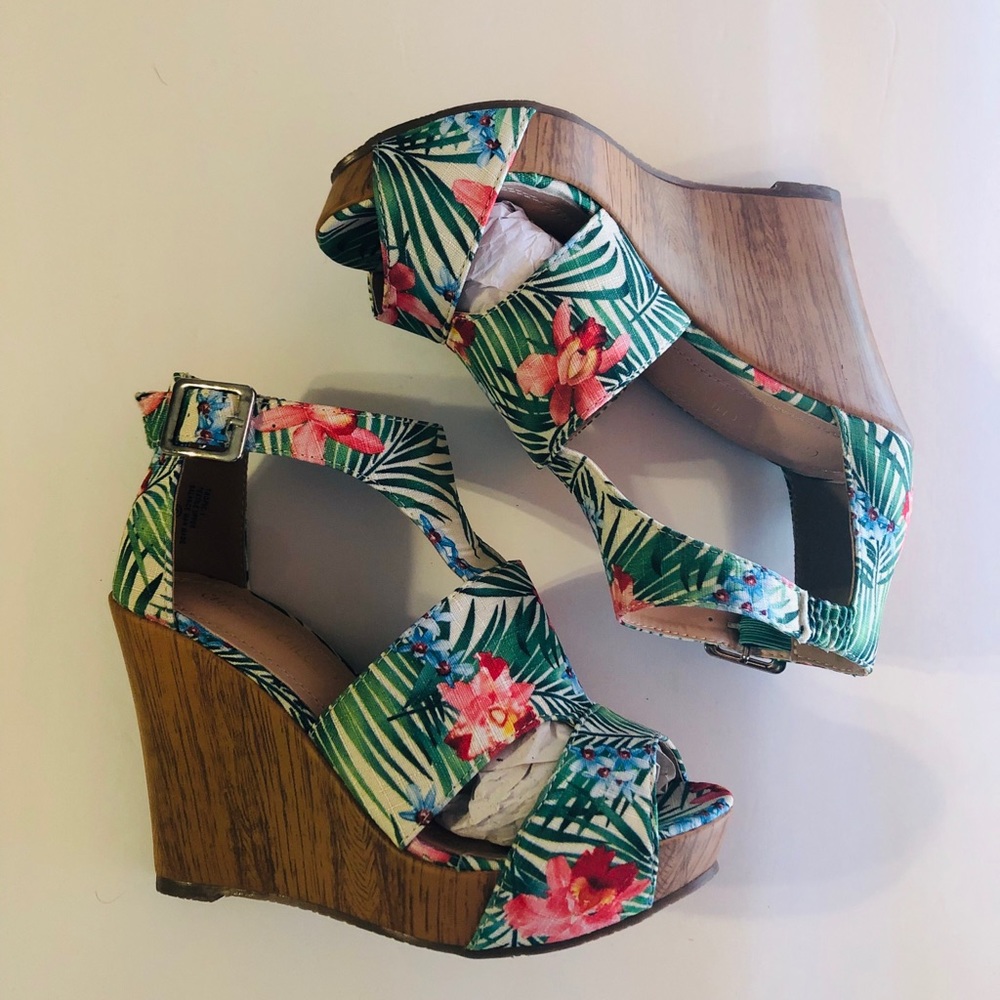 Strappy Cutout Wedge Sandal